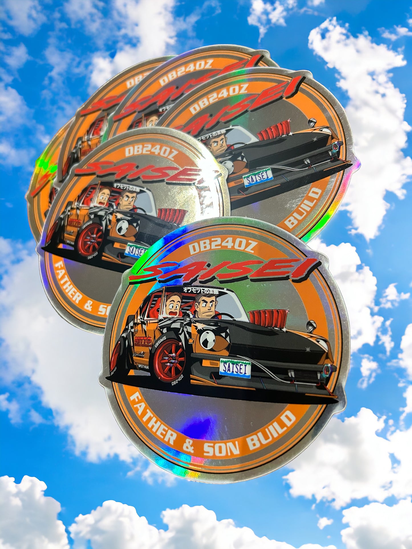 Saisei DB240Z Sticker 4x4 halographic