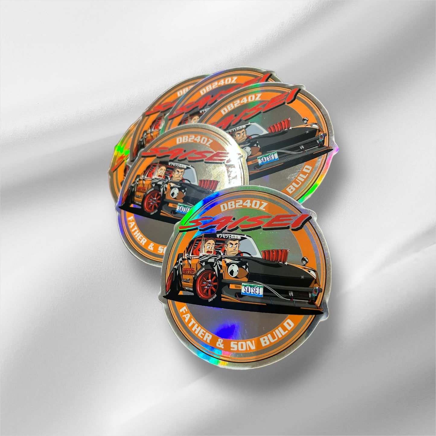 Saisei DB240Z Sticker 4x4 halographic